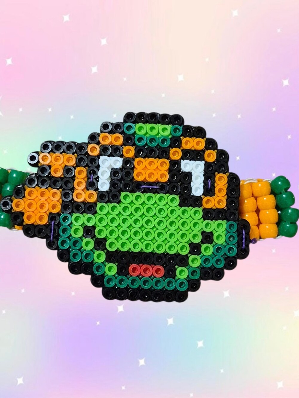 Ninja Turtle Perler Kandi Garter / Kandi Cuff